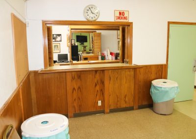 A view of the walk-up bar at the rear of the main room at High Desert Hall, High Desert Hall, Hesperia, CA.