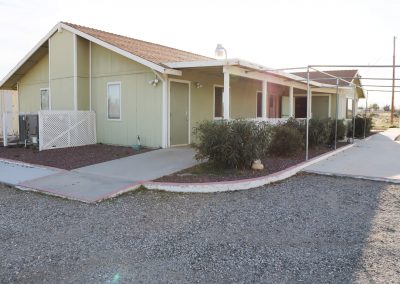 A view from the parking lot of the main entrance, entering the Hall's main room, High Desert Hall, Hesperia, CA.