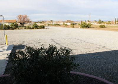 A view of the driveway, from the edge of the sidewalk, High Desert Hall, Hesperia, CA.