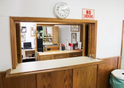 A closeup view of the walk-up bar located at the rear of the main room, High Desert Hall, Hesperia, CA.